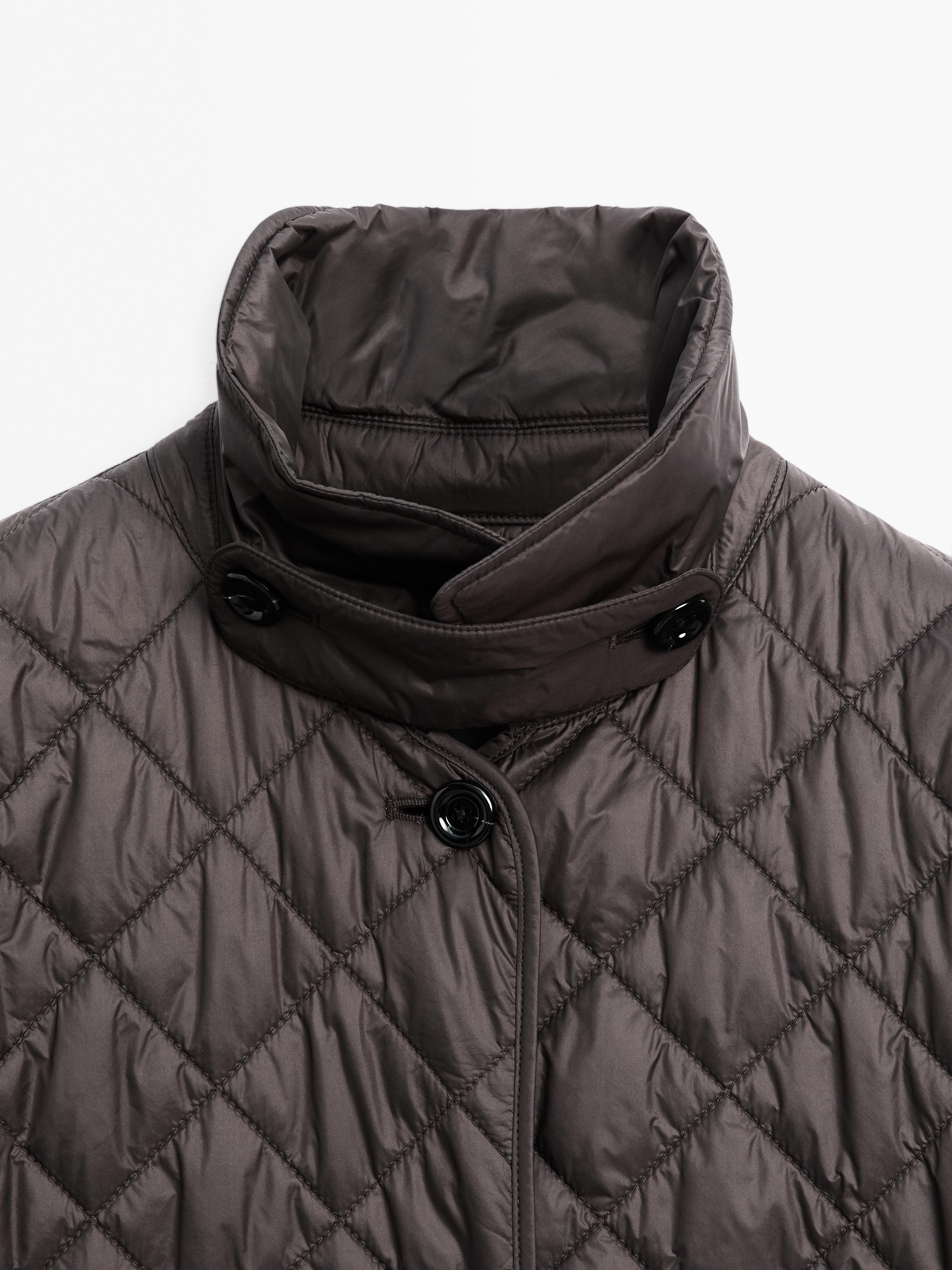 Long lightweight water-repellent puffer jacket